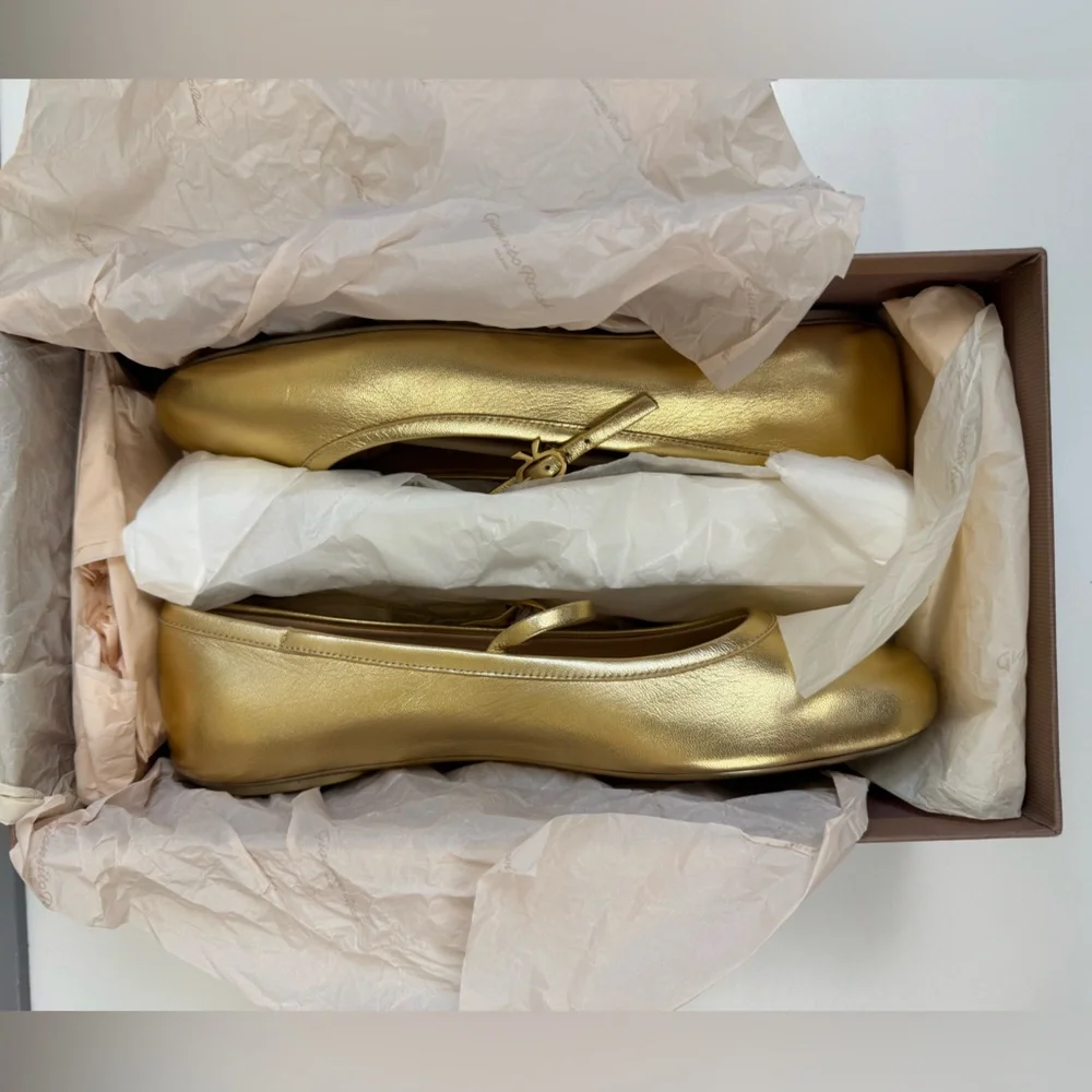 NIB Gianvito Rossi Carla Nappa Silk Washed Mekong - Picture 8 of 15